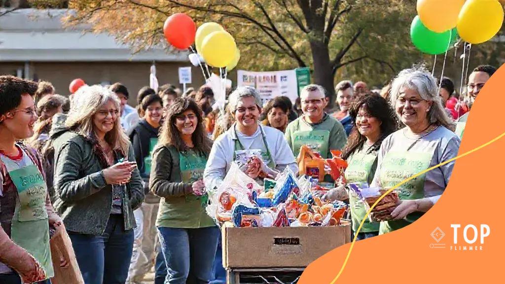 Organizing food drives and fundraising events