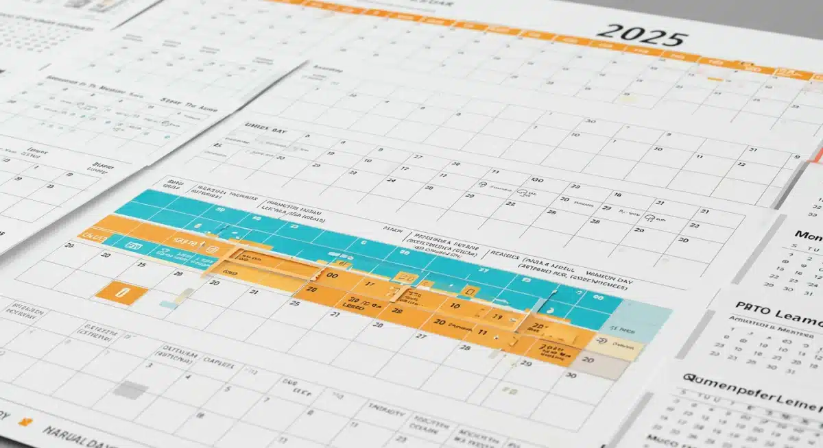 Detailed calendar showing strategic PTO planning for 2025.