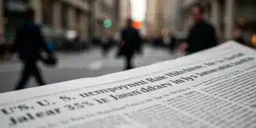 Newspaper headline announcing US unemployment rate 3.5% in January 2026