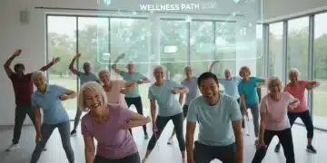 Seniors participating in a wellness program, symbolizing future health benefits