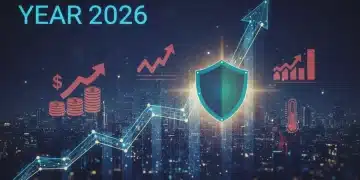 Financial chart showing market growth and inflation with a protective shield, representing portfolio protection in 2026.